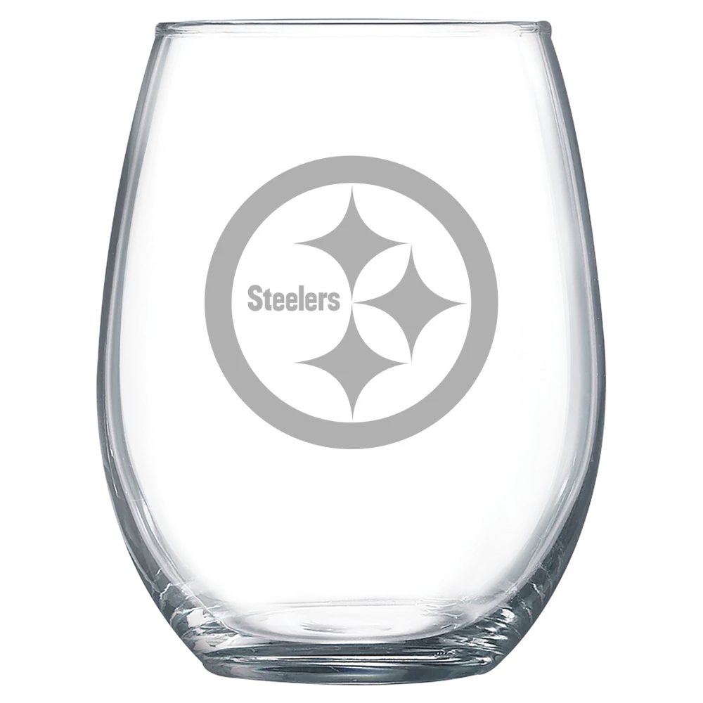 Pittsburgh Steelers Polar Camel 15 oz. Stemless Wine Glass