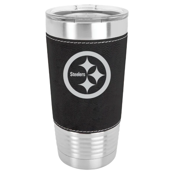 Pittsburgh Steelers Polar Camel 20 oz. Leatherette Grip Tumbler with Standard Lid