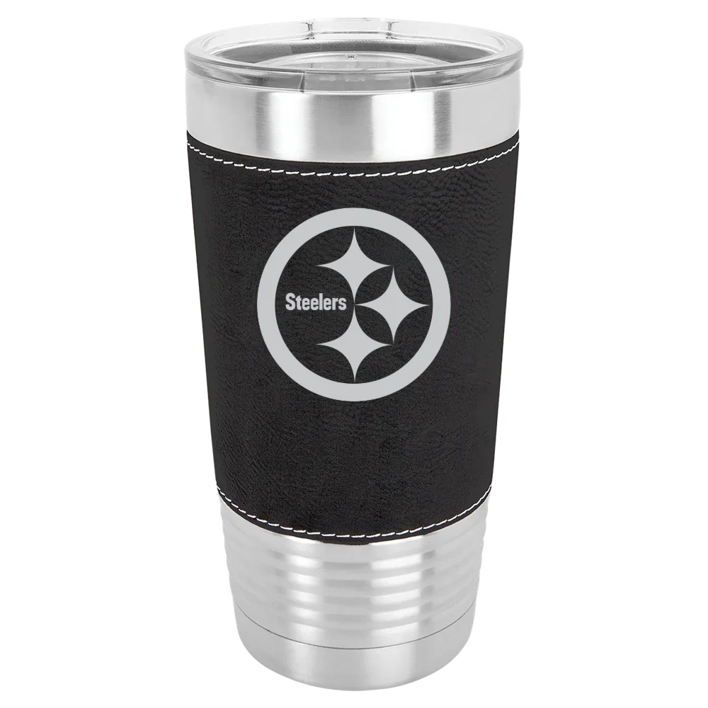 Pittsburgh Steelers Polar Camel 20 oz. Leatherette Grip Tumbler with Standard Lid
