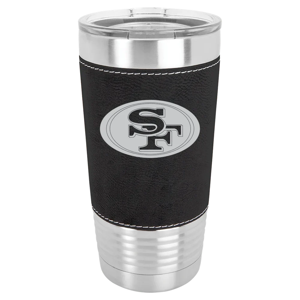 San Francisco 49ers Polar Camel 20 oz. Leatherette Grip Tumbler with Standard Lid