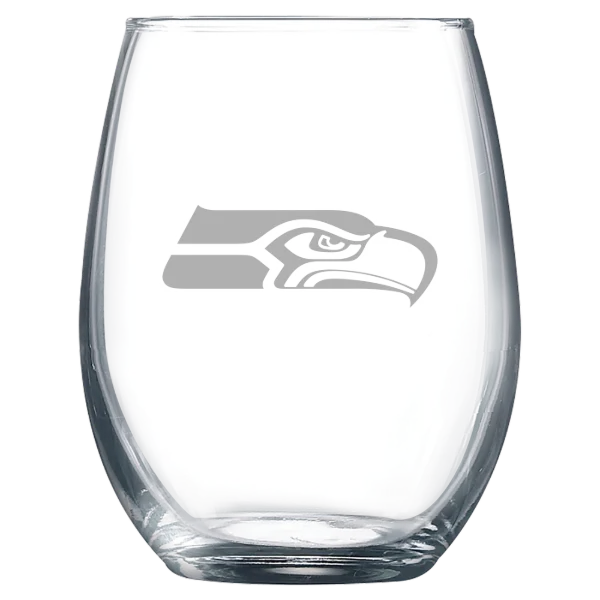 Seattle Seahawks Polar Camel 9 oz. Stemless Wine Glass