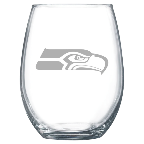 Seattle Seahawks Polar Camel 15 oz. Stemless Wine Glass
