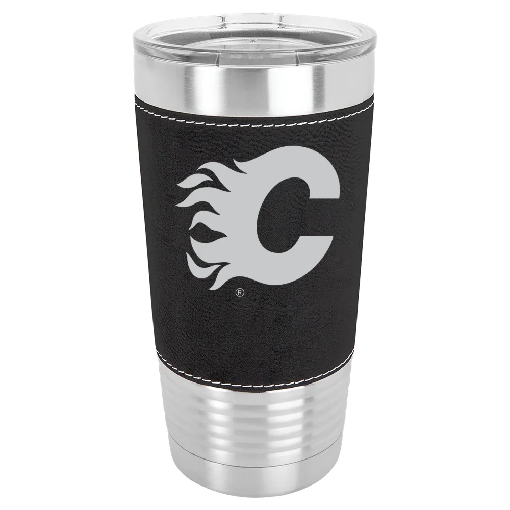 Calgary Flames Polar Camel 20 oz. Leatherette Grip Tumbler with Standard Lid