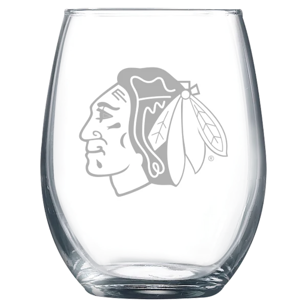 Chicago Blackhawks Polar Camel 9 oz. Stemless Wine Glass