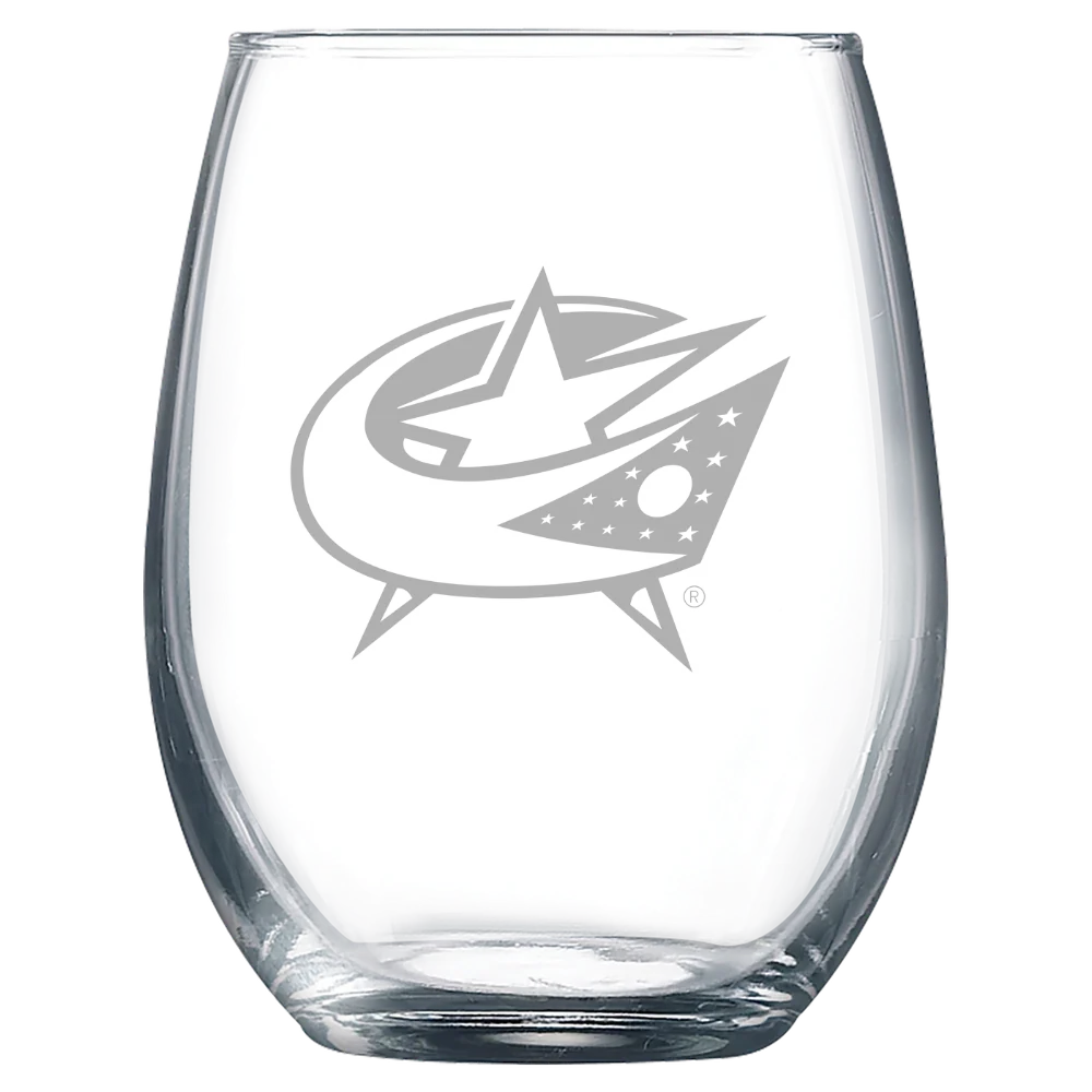 Columbus Blue Jackets Polar Camel 9 oz. Stemless Wine Glass
