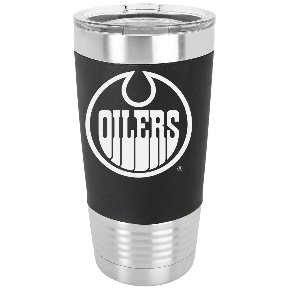 Edmonton Oilers Polar Camel 20 oz. Silicone Grip Tumbler with Standard Lid