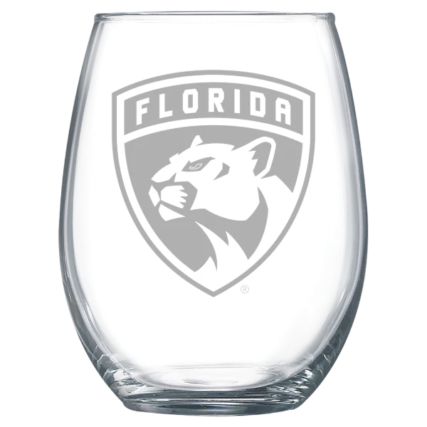 Florida Panthers Polar Camel 15 oz. Stemless Wine Glass