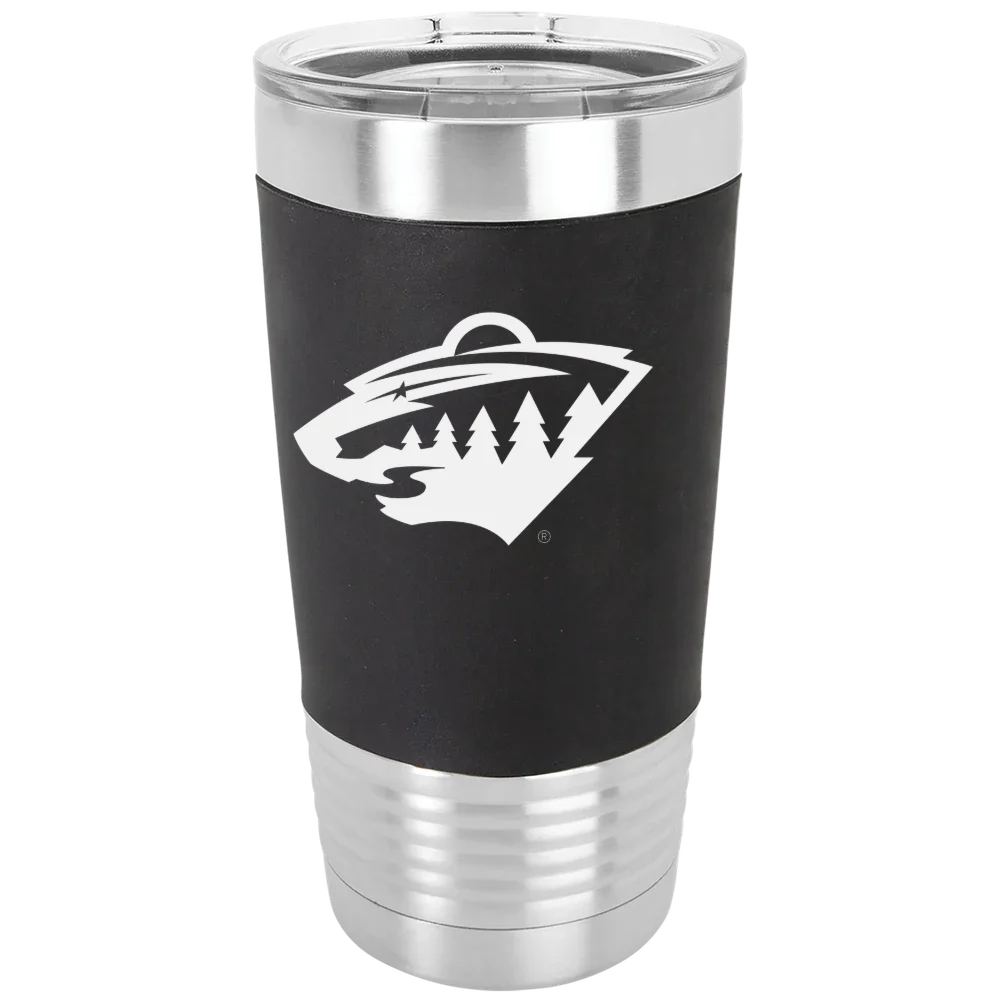 Minnesota Wild Polar Camel 20 oz. Silicone Grip Tumbler with Standard Lid