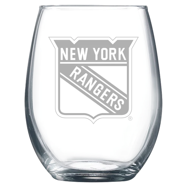 New York Rangers Polar Camel 9 oz. Stemless Wine Glass