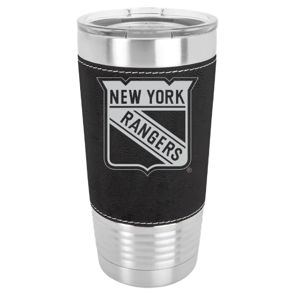 New York Rangers Polar Camel 20 oz. Leatherette Grip Tumbler with Standard Lid