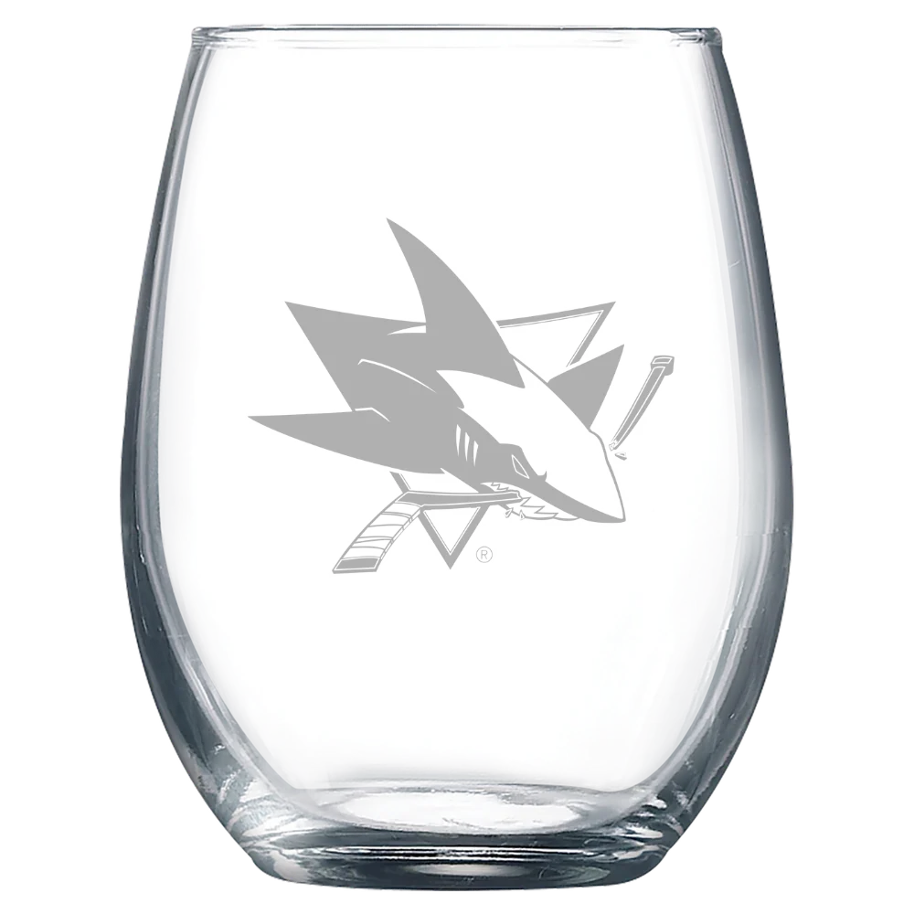 San Jose Sharks Polar Camel 9 oz. Stemless Wine Glass