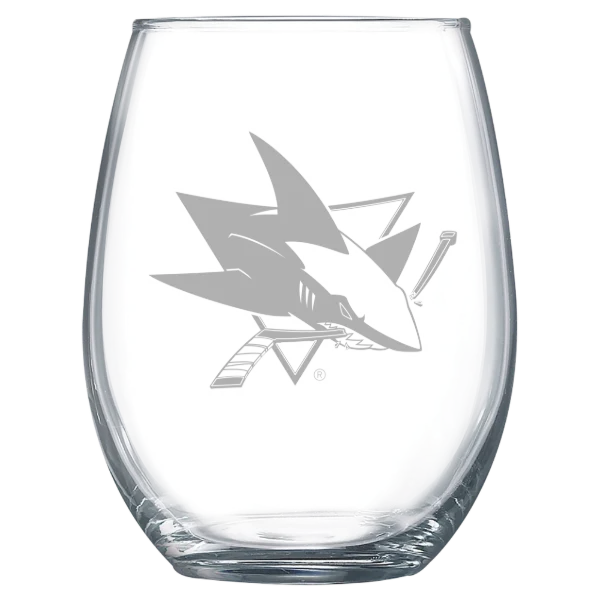San Jose Sharks Polar Camel 15 oz. Stemless Wine Glass