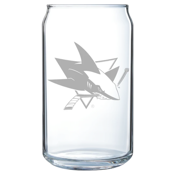 San Jose Sharks Polar Camel 16 oz. Can Glass