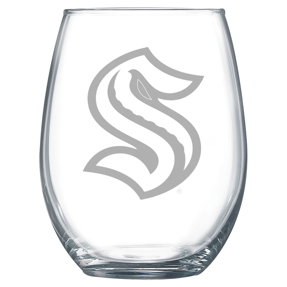 Seattle Kraken Polar Camel 15 oz. Stemless Wine Glass
