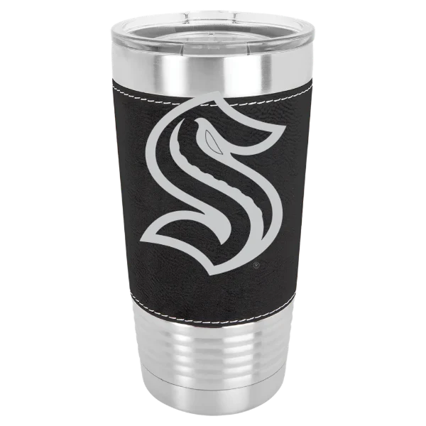 Seattle Kraken Polar Camel 20 oz. Leatherette Grip Tumbler with Standard Lid