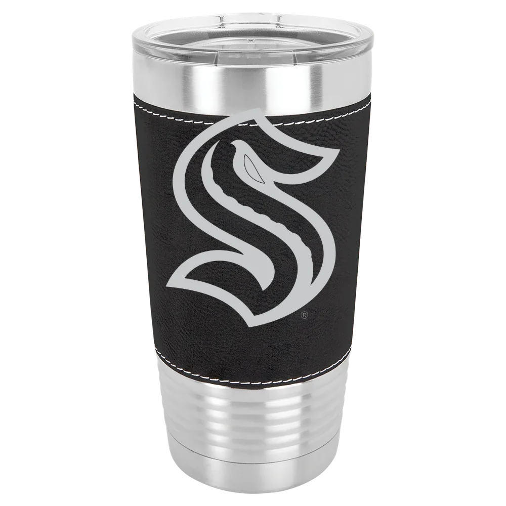 Seattle Kraken Polar Camel 20 oz. Leatherette Grip Tumbler with Standard Lid