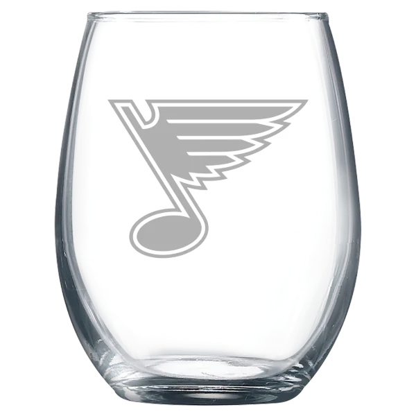 St. Louis Blues Polar Camel 9 oz. Stemless Wine Glass