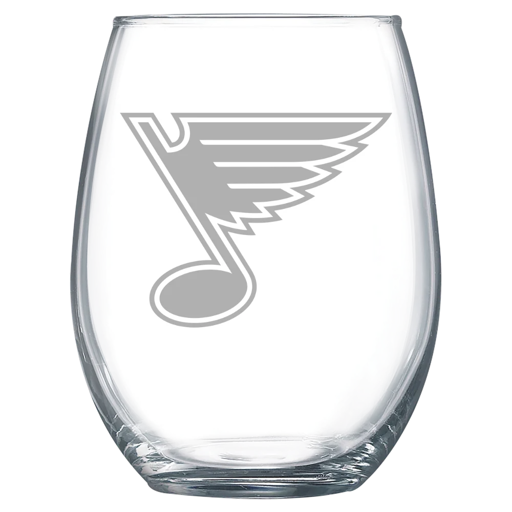 St. Louis Blues Polar Camel 15 oz. Stemless Wine Glass