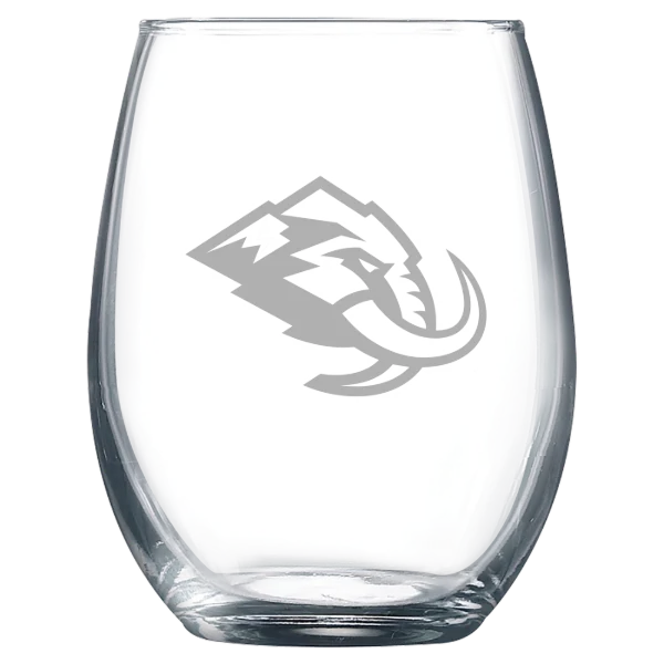 Utah Mammoth Polar Camel 9 oz. Stemless Wine Glass