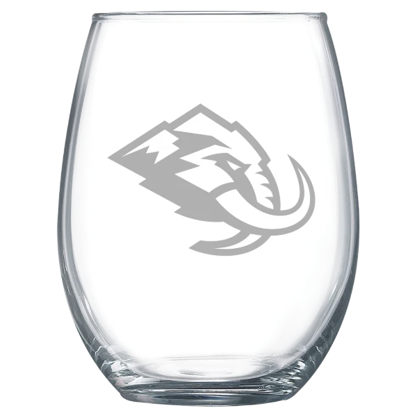 Utah Mammoth Polar Camel 15 oz. Stemless Wine Glass