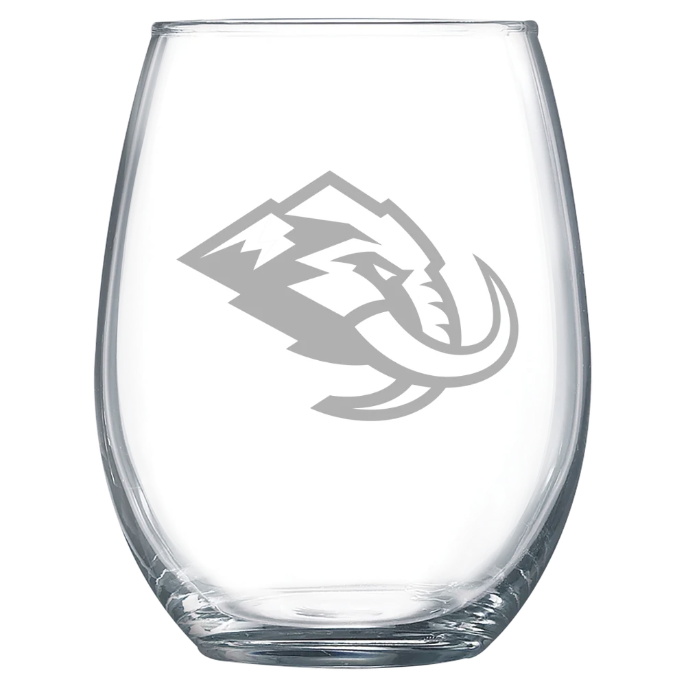 Utah Mammoth Polar Camel 15 oz. Stemless Wine Glass