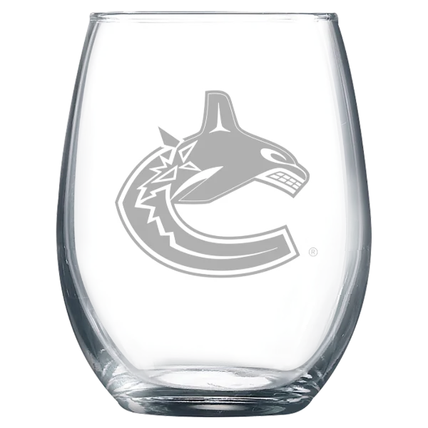 Vancouver Canucks Polar Camel 9 oz. Stemless Wine Glass