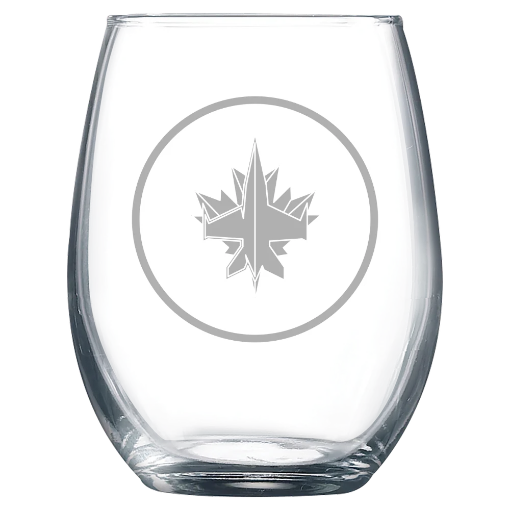 Winnipeg Jets Polar Camel 9 oz. Stemless Wine Glass