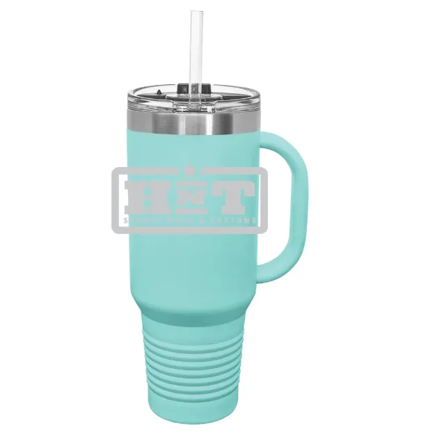 HNT Apparel – Polar Camel 40 oz. Travel Mug with Snap Lid & Straw Teal