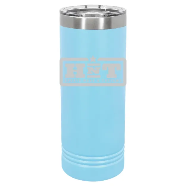 HNT Apparel – Polar Camel 22 oz. Skinny Tumbler with Slider Lid Light Blue