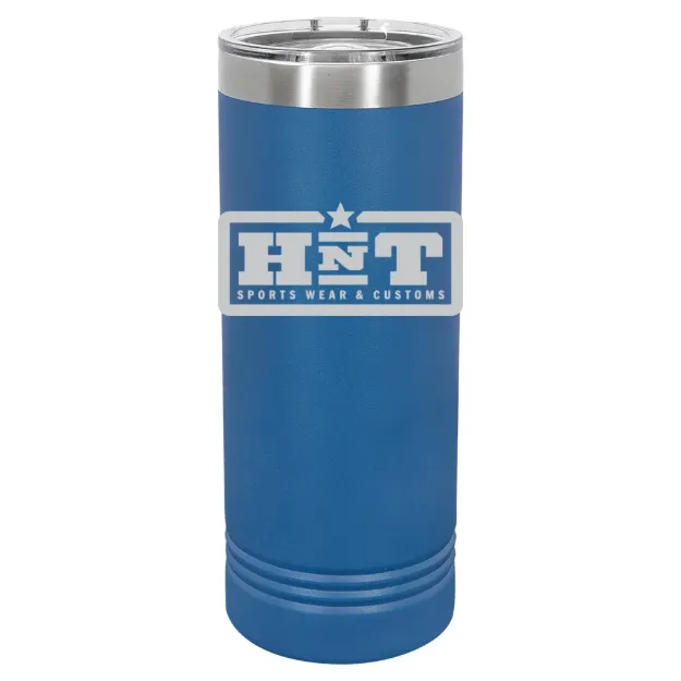 HNT Apparel – Polar Camel 22 oz. Skinny Tumbler with Slider Lid Royal Blue