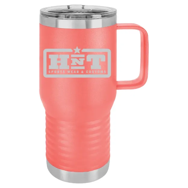 HNT Apparel – Polar Camel 20 oz. Travel Mug with Slider Lid Coral