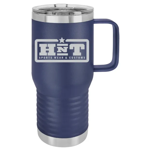 HNT Apparel – Polar Camel 20 oz. Travel Mug with Slider Lid Navy Blue