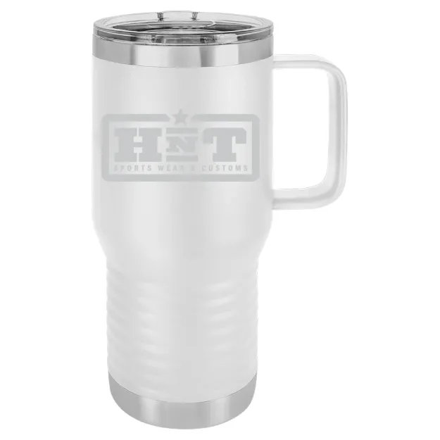 HNT Apparel – Polar Camel 20 oz. Travel Mug with Slider Lid White
