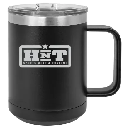 HNT Apparel – Polar Camel 15 oz. Mug with Slider Lid Black