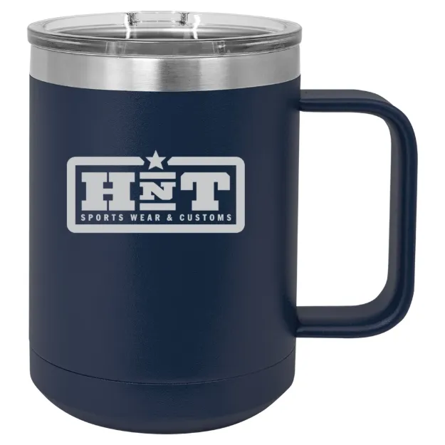 HNT Apparel – Polar Camel 15 oz. Mug with Slider Lid Navy Blue
