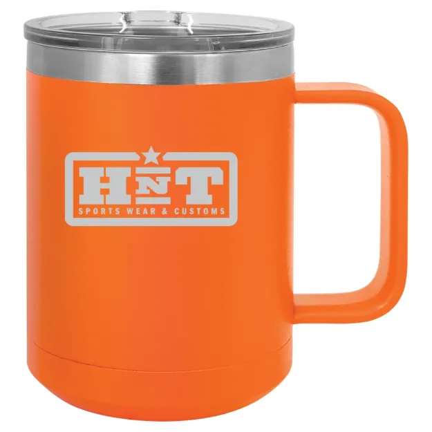 HNT Apparel – Polar Camel 15 oz. Mug with Slider Lid Orange