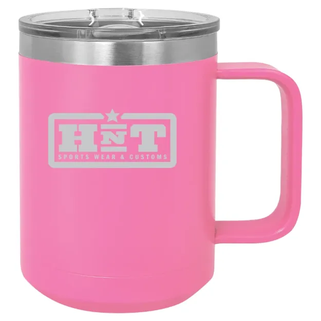 HNT Apparel – Polar Camel 15 oz. Mug with Slider Lid Pink
