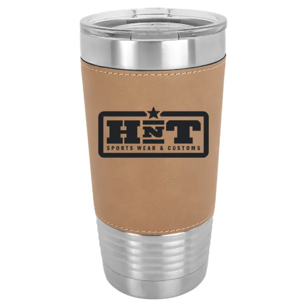 HNT Apparel – Polar Camel 20 oz. Leatherette Grip Tumbler with Standard Lid Light Brown
