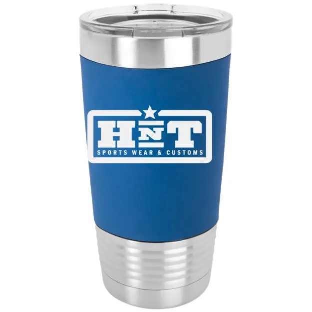 HNT Apparel – Polar Camel 20 oz. Silicone Grip Tumbler with Standard Lid Blue/White