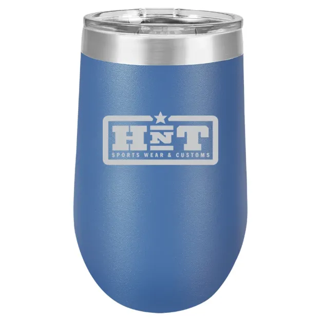 HNT Apparel – Polar Camel 16 oz. Stemless Wine Tumbler Blue