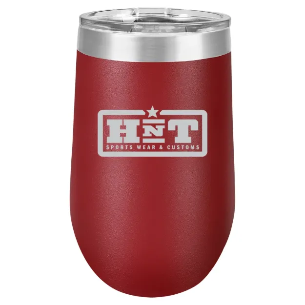 HNT Apparel – Polar Camel 16 oz. Stemless Wine Tumbler Maroon