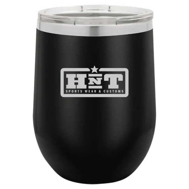 HNT Apparel – Polar Camel 12 oz. Stemless Wine Tumbler Black
