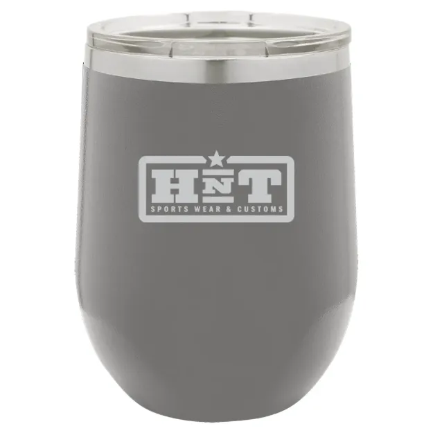 HNT Apparel – Polar Camel 12 oz. Stemless Wine Tumbler Dark Gray