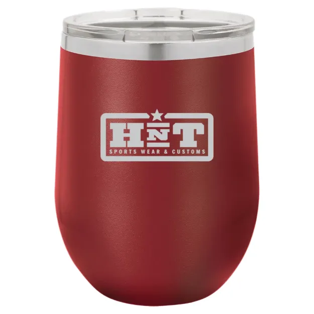 HNT Apparel – Polar Camel 12 oz. Stemless Wine Tumbler Maroon