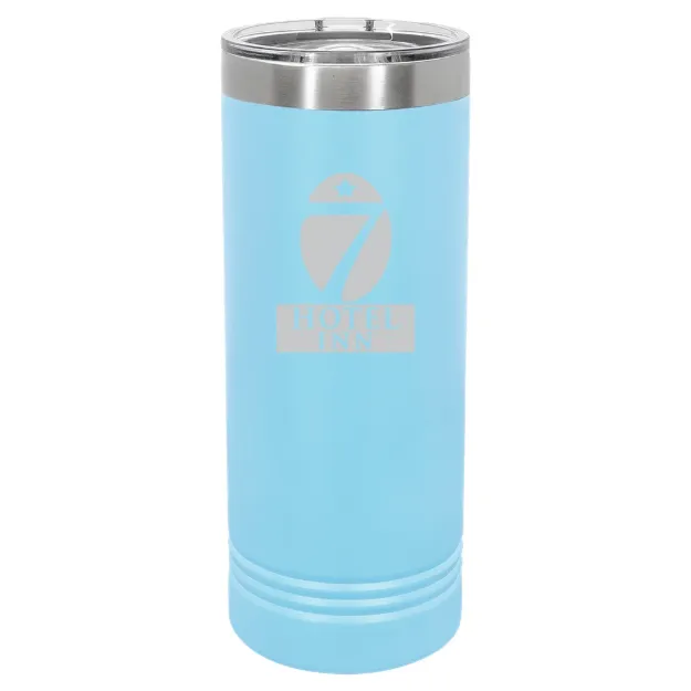 Hotel 7 Inn – Polar Camel 22 oz. Skinny Tumbler with Slider Lid Light Blue