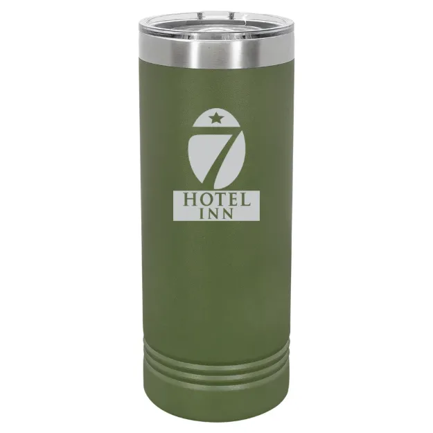 Hotel 7 Inn – Polar Camel 22 oz. Skinny Tumbler with Slider Lid Olive Green
