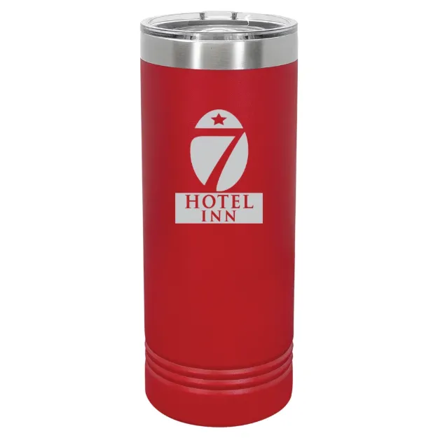 Hotel 7 Inn – Polar Camel 22 oz. Skinny Tumbler with Slider Lid Red