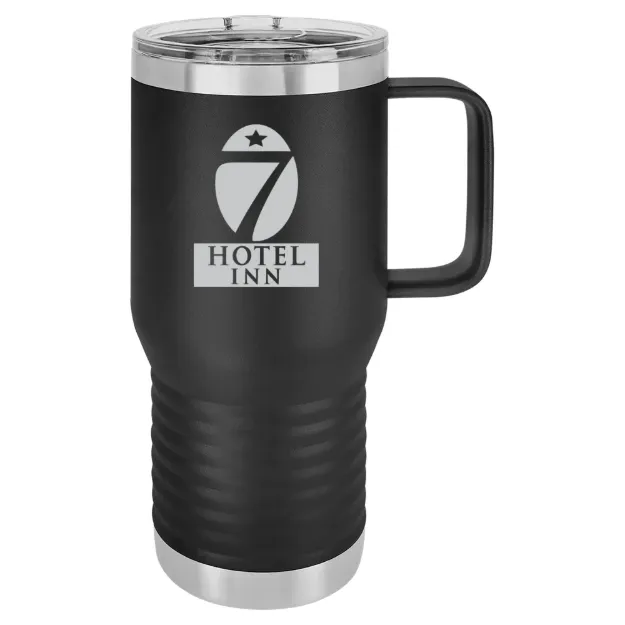 Hotel 7 Inn – Polar Camel 20 oz. Travel Mug with Slider Lid Black