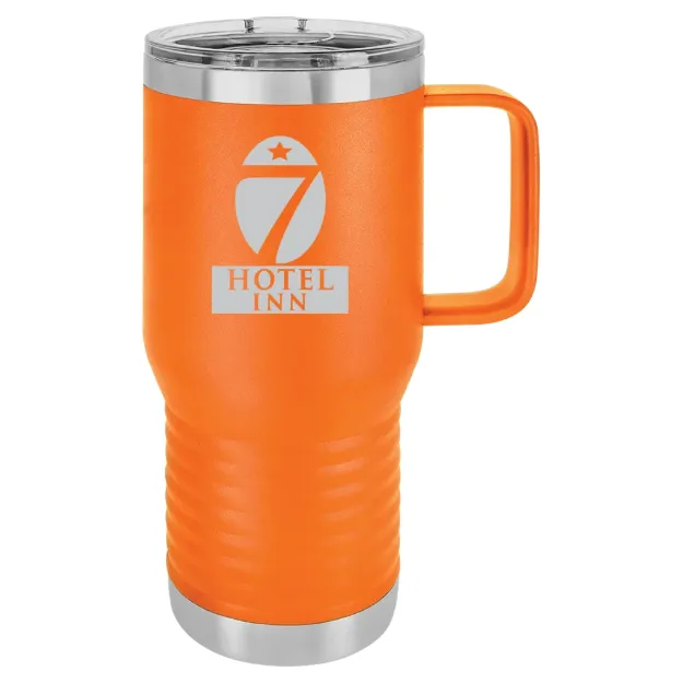 Hotel 7 Inn – Polar Camel 20 oz. Travel Mug with Slider Lid Orange