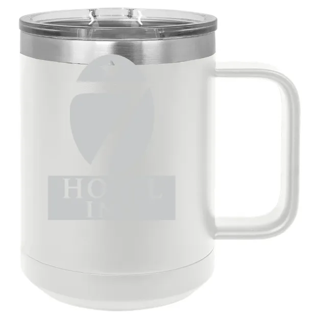 Hotel 7 Inn – Polar Camel 15 oz. Mug with Slider Lid White